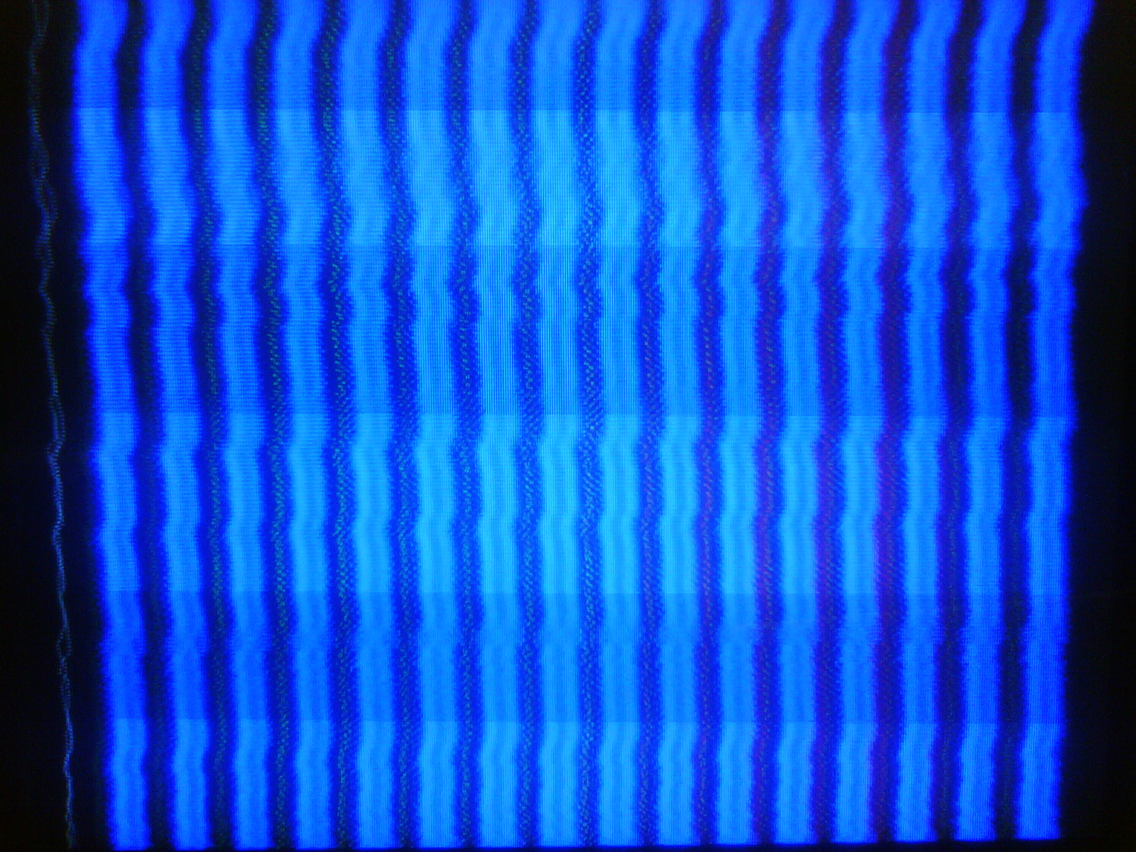 NTSC Video displaying blue lines